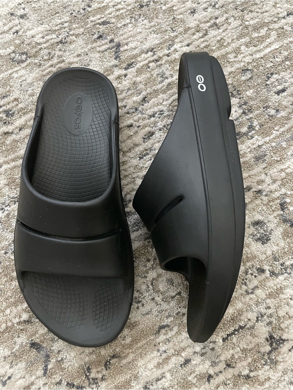 Oofos Recovery Slide Sandals Black ooahh Women’s Size 9 - Picture 3 of 7
